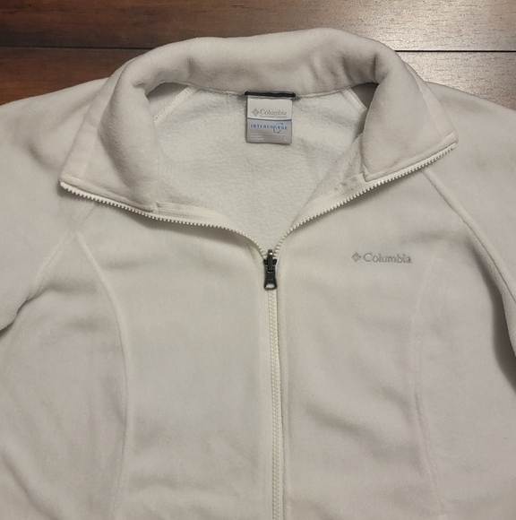 Columbia Sportswear Woman's White Fleece Full Zip Up Jacket - Picture 4 of 8